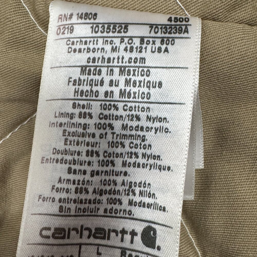 Carhartt 101618 - Flame-Resistant Duck Traditional Coat - Quilt Lined Navy Q4 LG - Picture 11 of 13